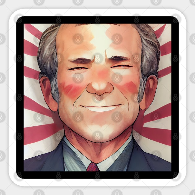 George W. Bush | Manga style portrait Sticker by Classical